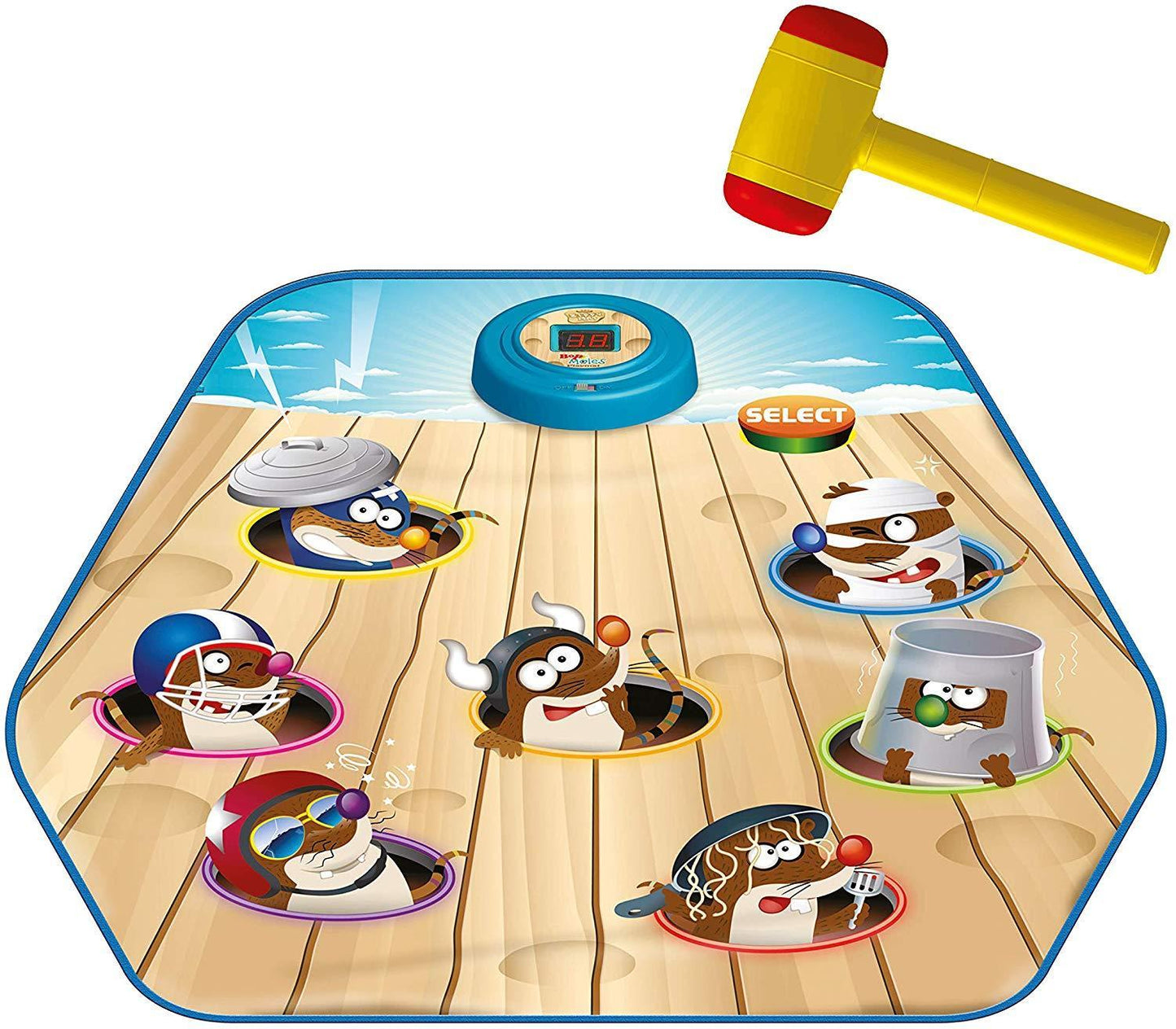 Global Gizmos Mole Whack-a-Moley Game Playmat Toy 46029