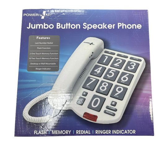 Powerplus Jumbo Button Speaker Phone- White