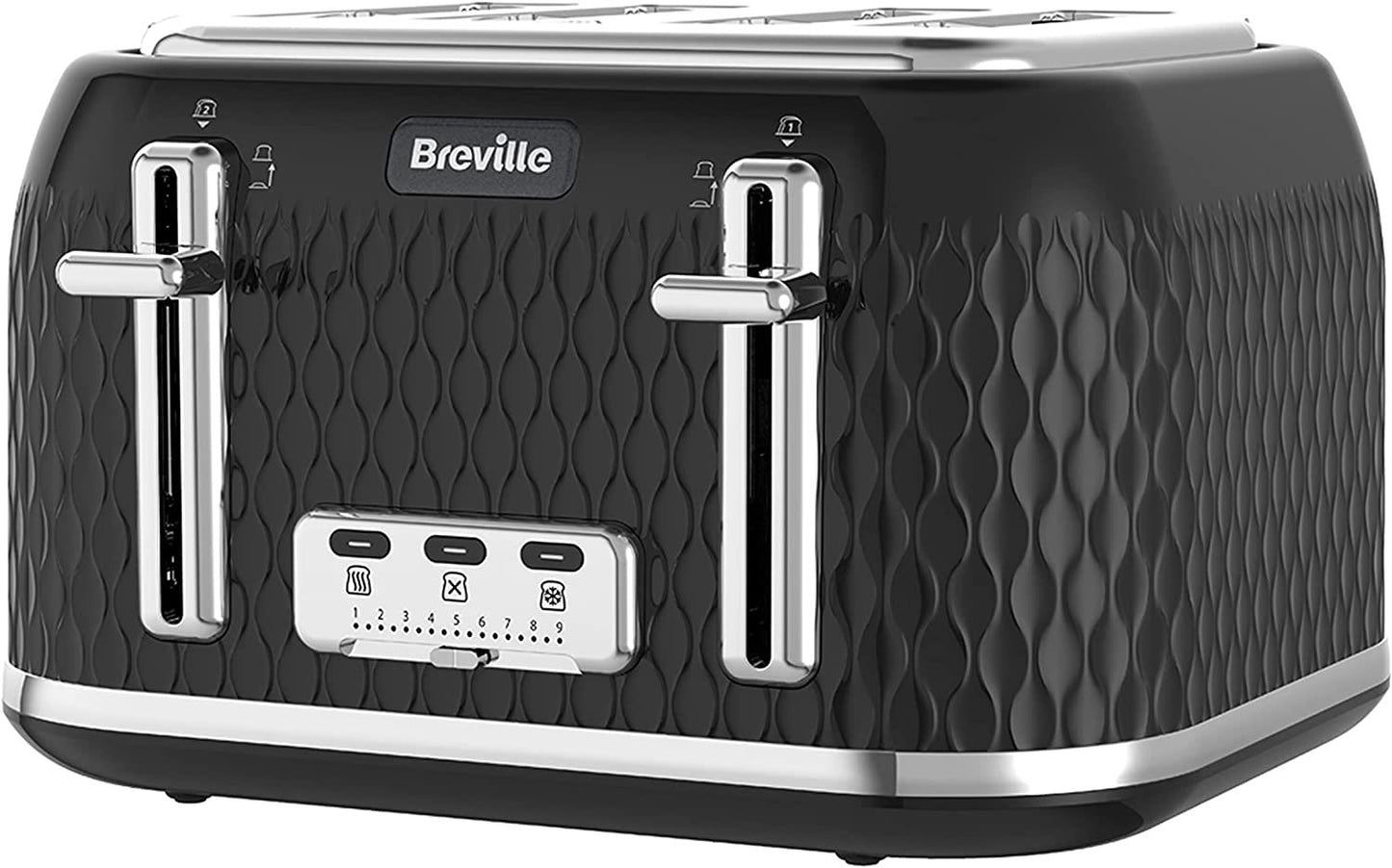 Black Curve Collection 4 Slice Toaster (Refurbished)