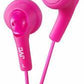 JVC Gumy Bass Boost Stereo headphones HA-F160-P- Peach Pink