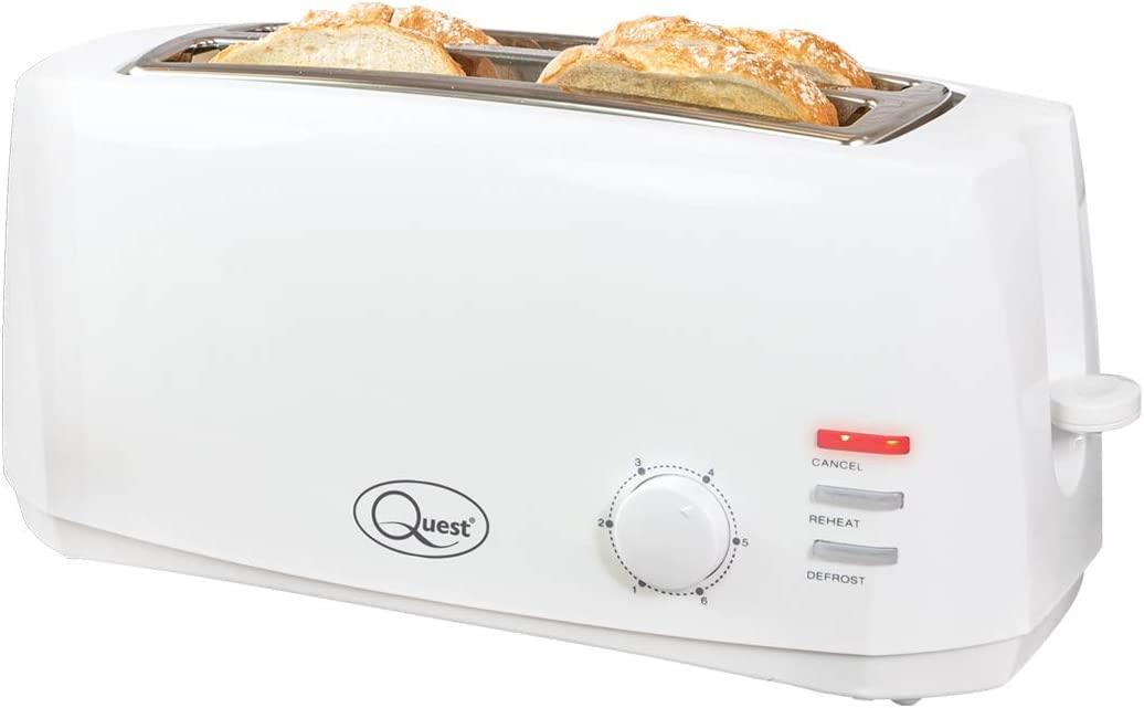 Quest 4 Slice Toaster White - 35049