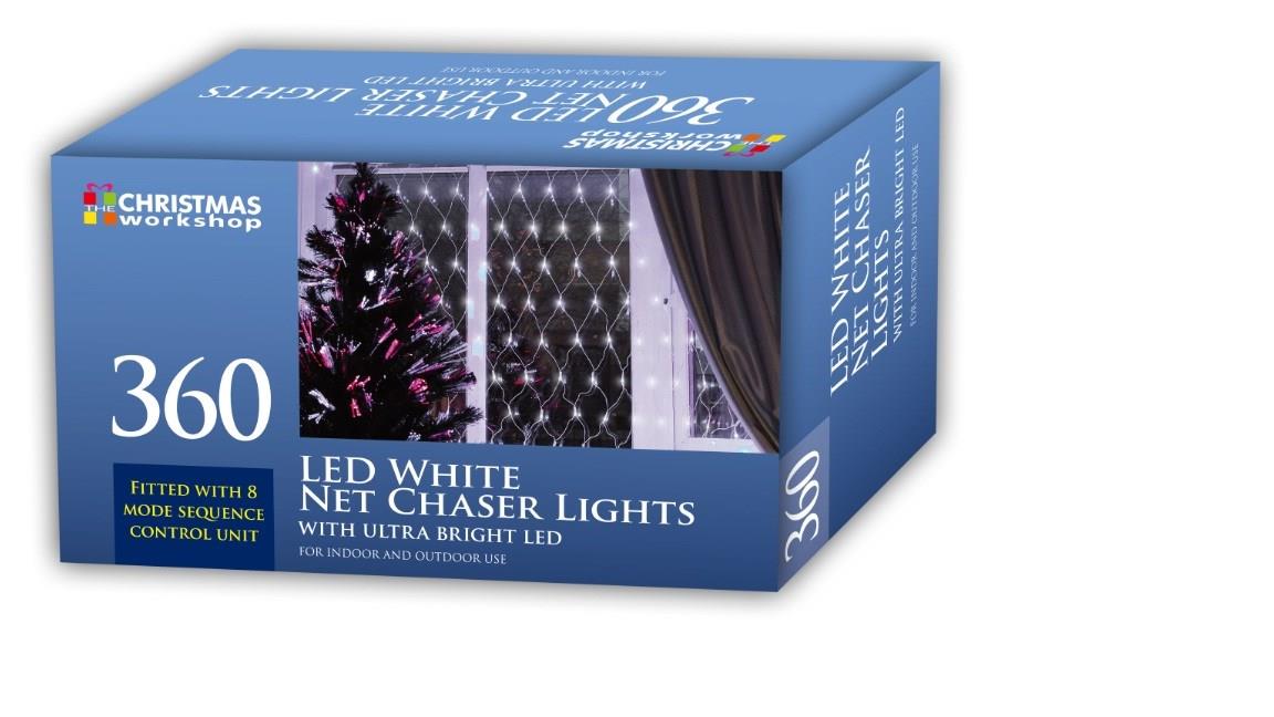 Christmas Workshop 360 LED Net Chaser Light White- 88380