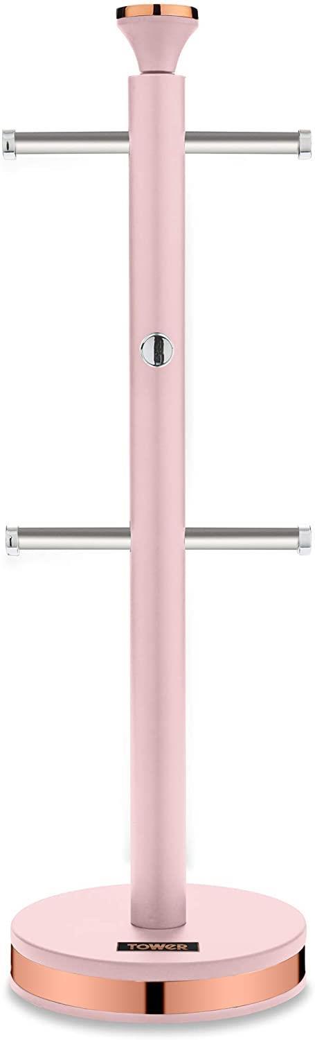 Tower Cavaletto Mug Tree & Towel Pole Pink Combo Set