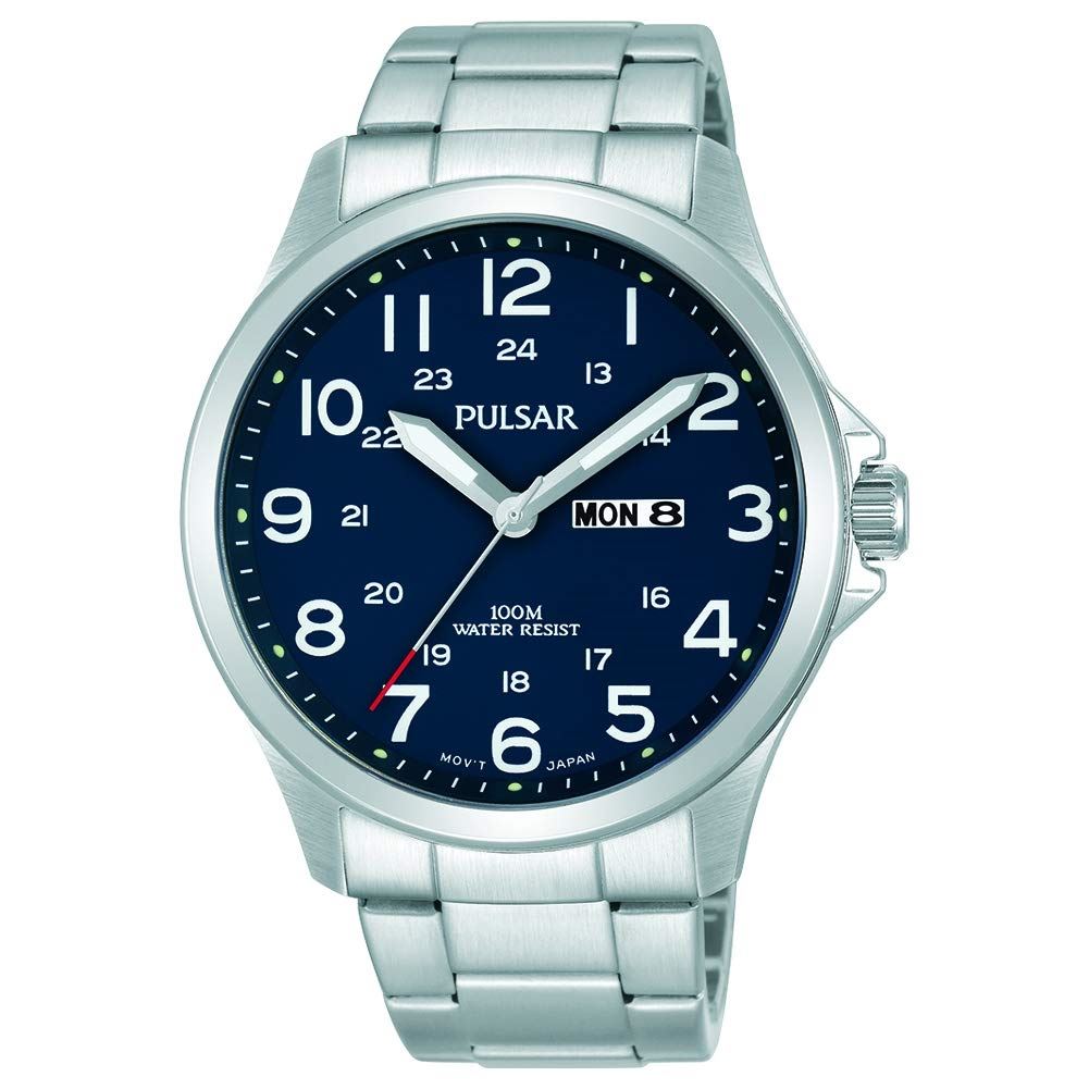 Pulsar Men's Fashion Formal Dress Blue Dial Bracelet Watch PJ6095X1