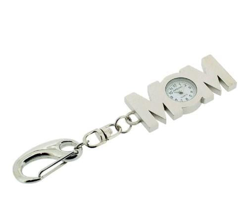 Imperial Key Chain Clock Mom Silver IMP711