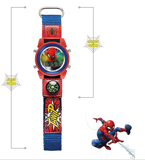 Marvel Spiderman Unisex Child Digital Watch with Textile Strap SPD4586