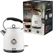 Tower Bottega T10020W Rapid Boil Traditional Kettle with Temperature Dial