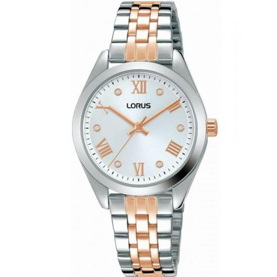 Lorus Ladies Bracelet Strap Watch 2 Tone Silver/rose Gold Watch - Rg255sx9