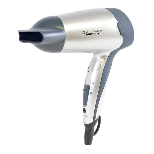 Paul Anthony 'Travel Dry' 1200w Travel Hair Dryer - Silver (Carton of 24)