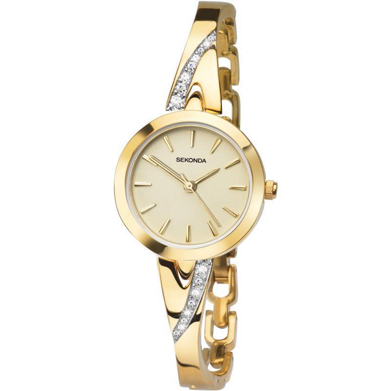 Sekonda Ladies Fashion Designer Gold Bracelet Watch 2502