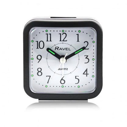 Ravel Rectangular Mini Bedside Quartz Alarm Clock RC043 Available Multiple Colour