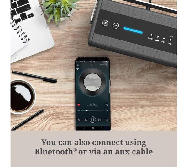 I-BOX Century Wireless Bluetooth Speaker with Amazon Alexa - Charcoal