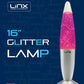 Linx 16" Lava Lamp - Pink Glitter