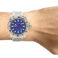 Accurist London Mens Dated Blue Dial With Silver Stainless Steel Bracelet Watch 7347
