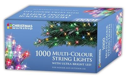 Christmas Workshop 1000 LED Multi-Coloured Chaser Lights (Carton of 4)