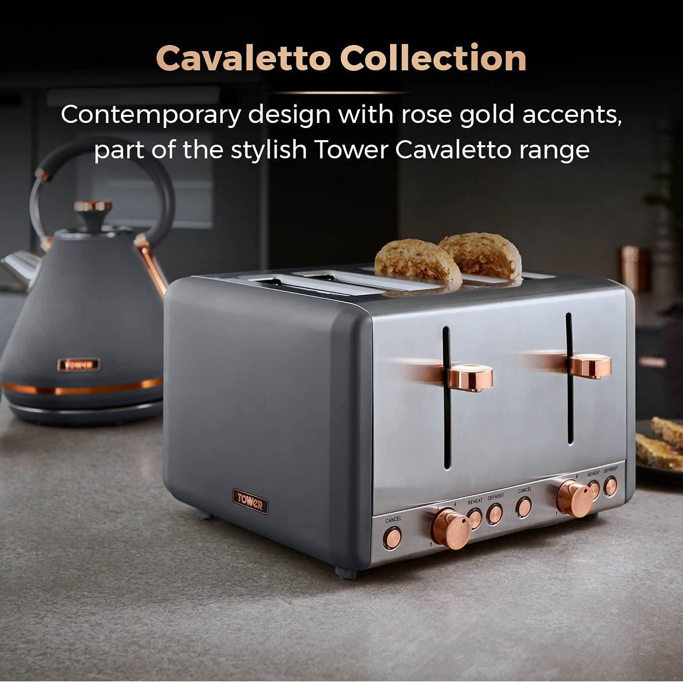 Stainless Steel Tower Cavaletto Toaster Tower Cavaletto Slice Toaster