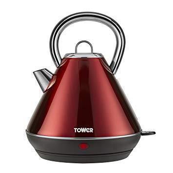 Tower 3KW 1.8L Stainless Steel Kettle – Red