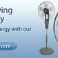 Bionaire Energy Saving Oscillating Pedestal Fan 40cm- Grey