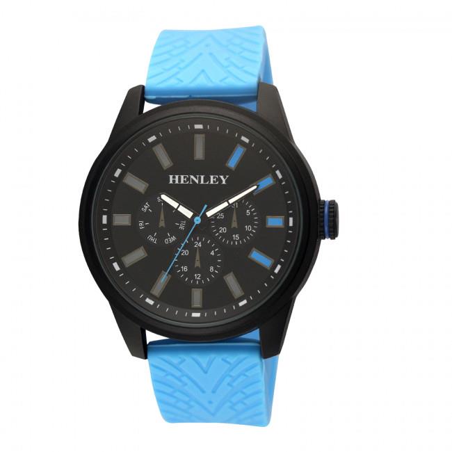 Henley Mens Sports Black Dial Sports Rubber Strap Watch H02203 Available Multiple Colour