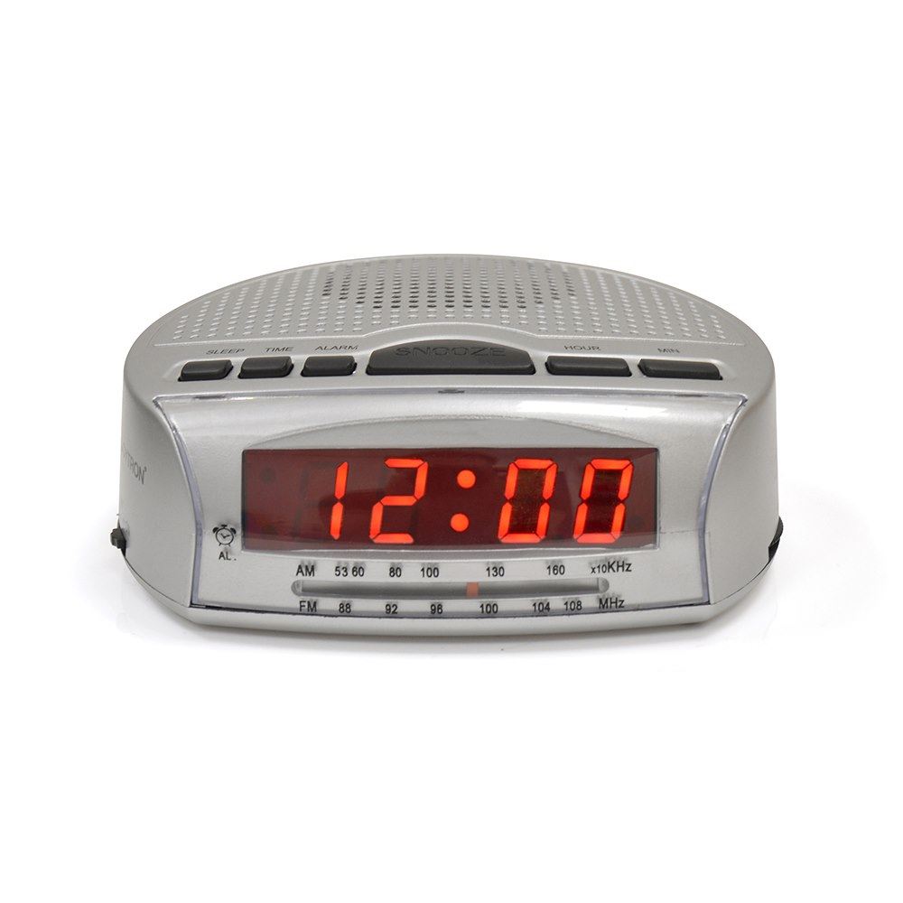 Lloytron 'Daybreak' Alarm Clock Radio - Silver (Carton of 20)