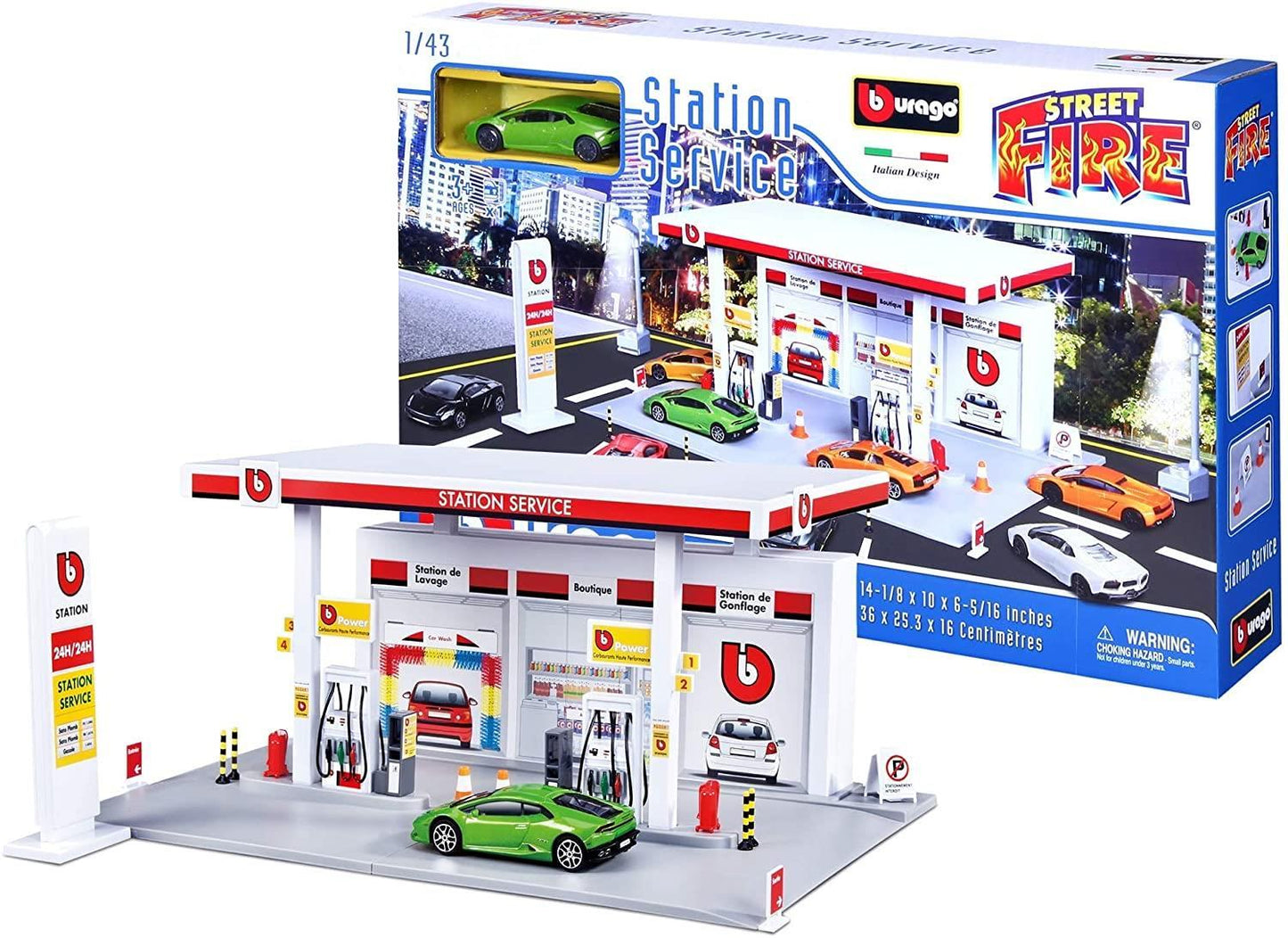 1:43 Street Fire Bburage City Train Station inc 1 Car- 31505