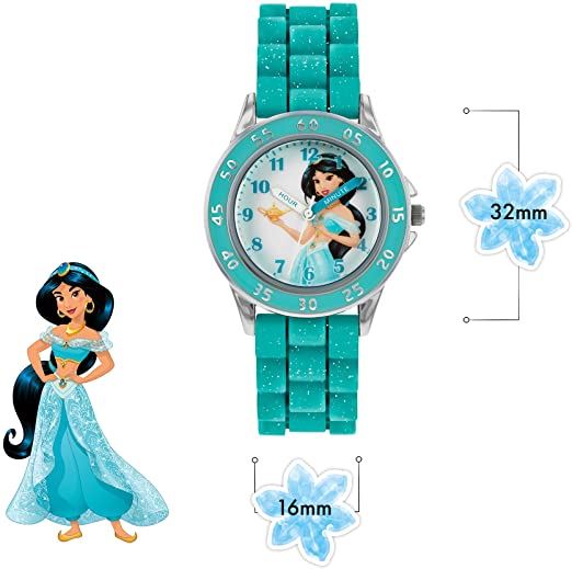 Disney Frozen Girls Analogue Classic Rubber Strap Turquoise Watch PN9008