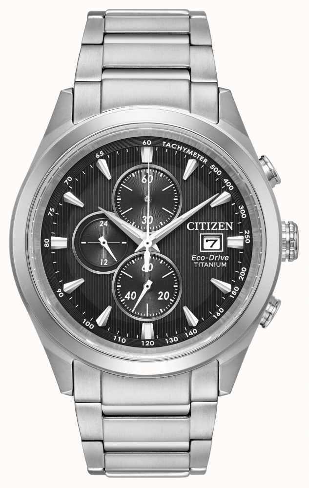 Citizen Mens Eco-drive Super Titanium Black Dial Chronograph CA0650-58E