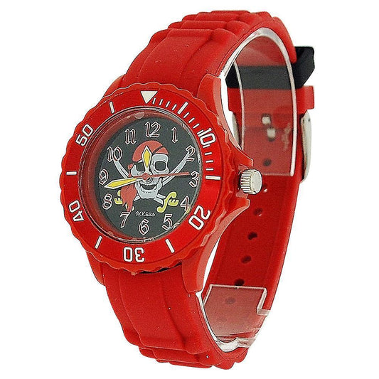 Tikkers Children's Red rubber strap Pirate Watch TK0055