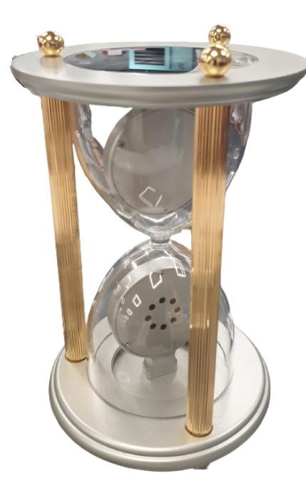 Miniature Clock Two Tone Clock & thermometer Version IMP810- CLEARANCE NEEDS RE-BATTERY