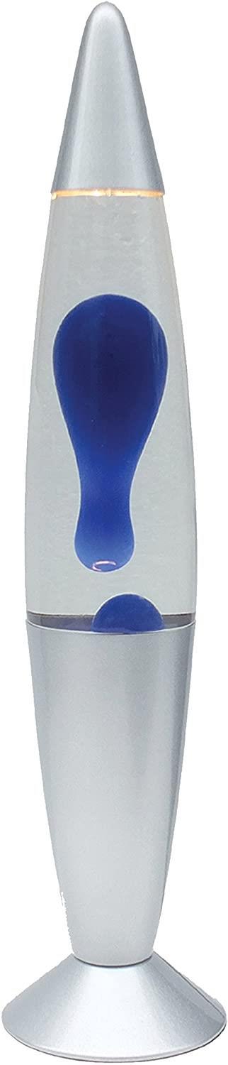 Global Gizmos 16 Inches Tall Blue Wax/ Clear Liquid Lava Lamp- 47740