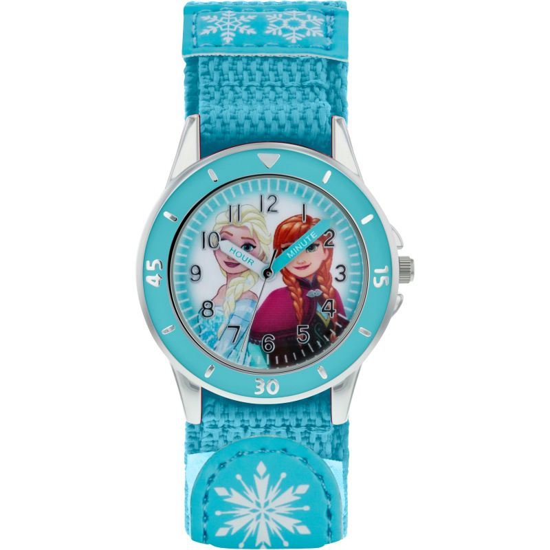 Disney Frozen Girls Analogue Classic Quartz Fabric Strap Watch FZN5014