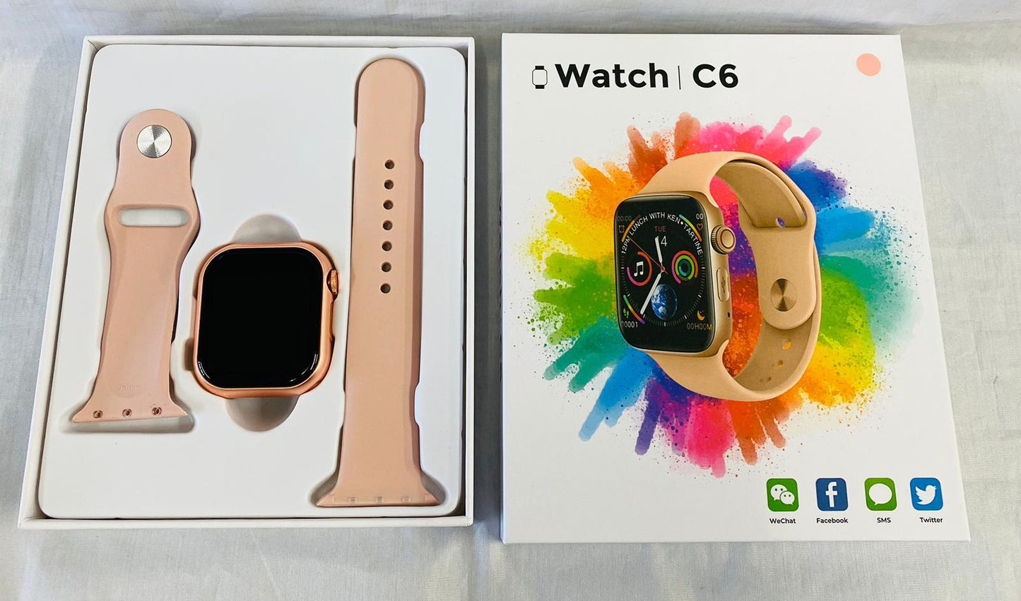 C6 Smart Watch Pink