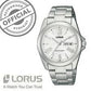 LORUS RJ639AX9 Gents Watch Day/Date silver bracelet