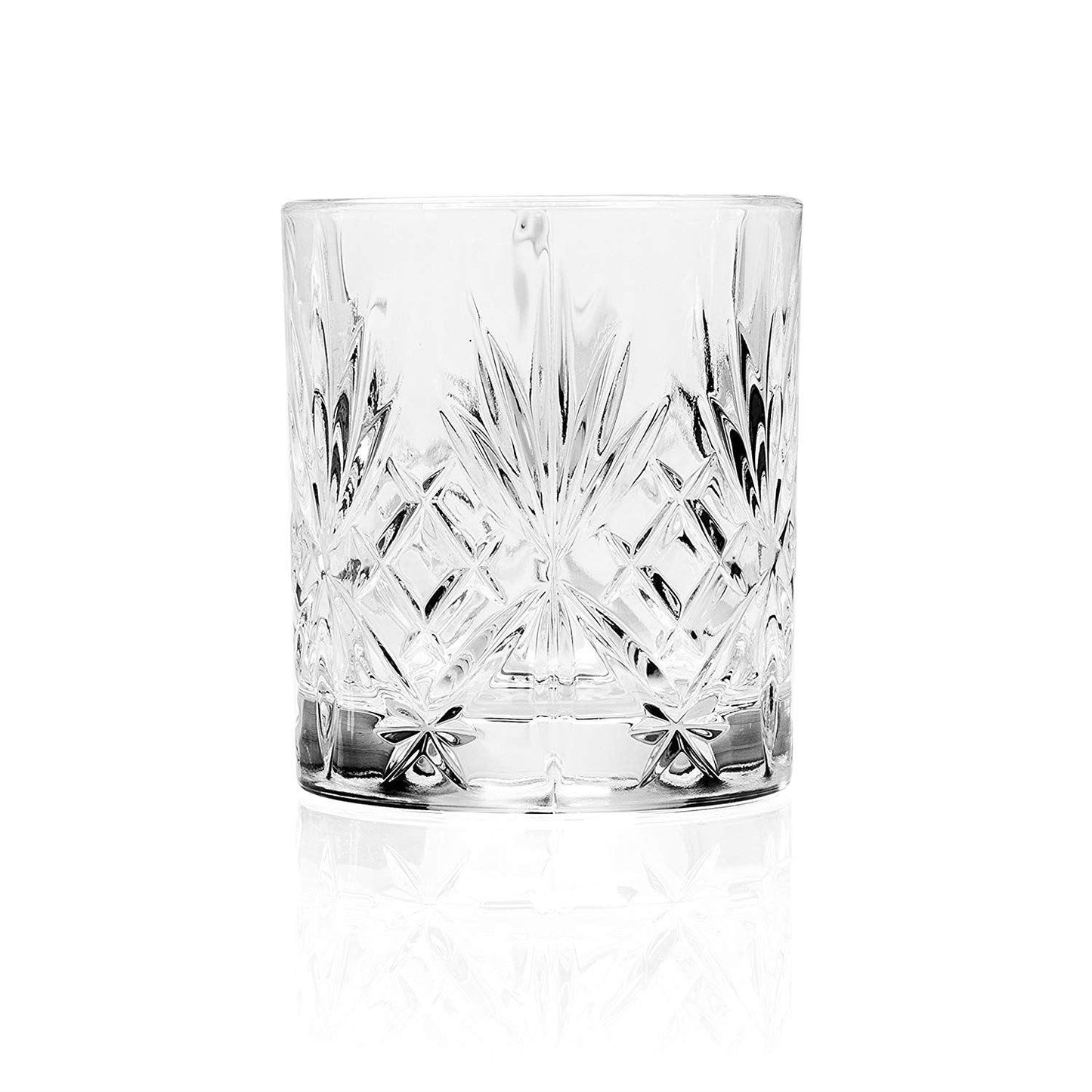 RCR Melodia Crystal Short Whisky Water Tumblers Glasses, 230 ml, Set of 6