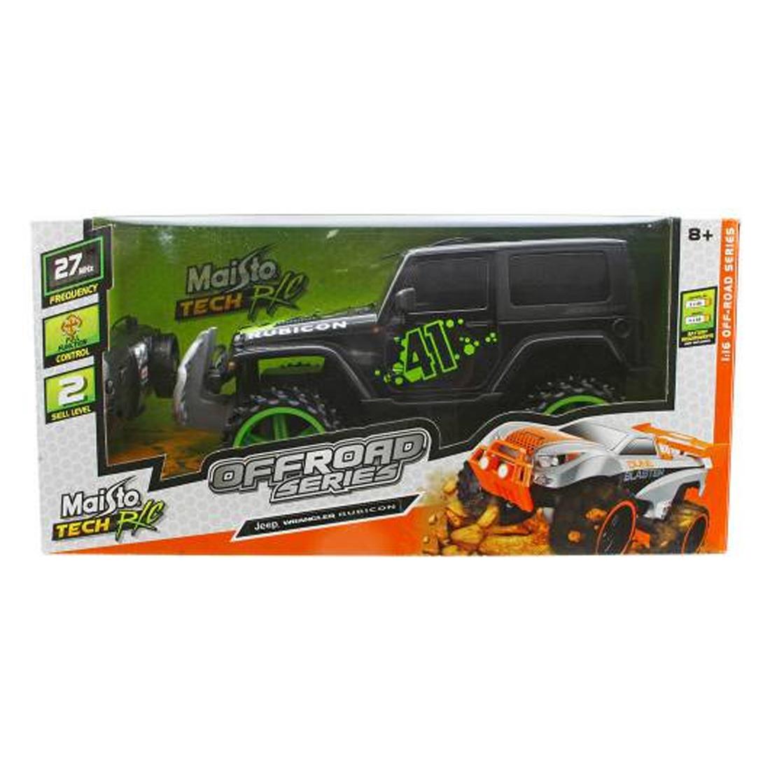 Maisto 1:16 RC Jeep Wrangler Rubicon Black/Green - 82069