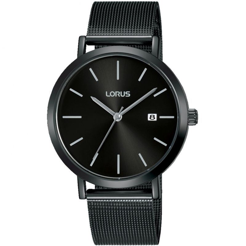 Lorus Men's Analogue Black Dial Bracelet Watch RH943JX9