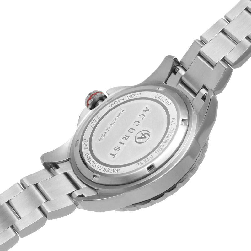 Accurist London Mens Dated Blue Dial With Silver Stainless Steel Bracelet Watch 7327