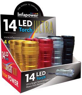 Infapower 14 LED Ultra Aluminium Torch (Pack of 12)