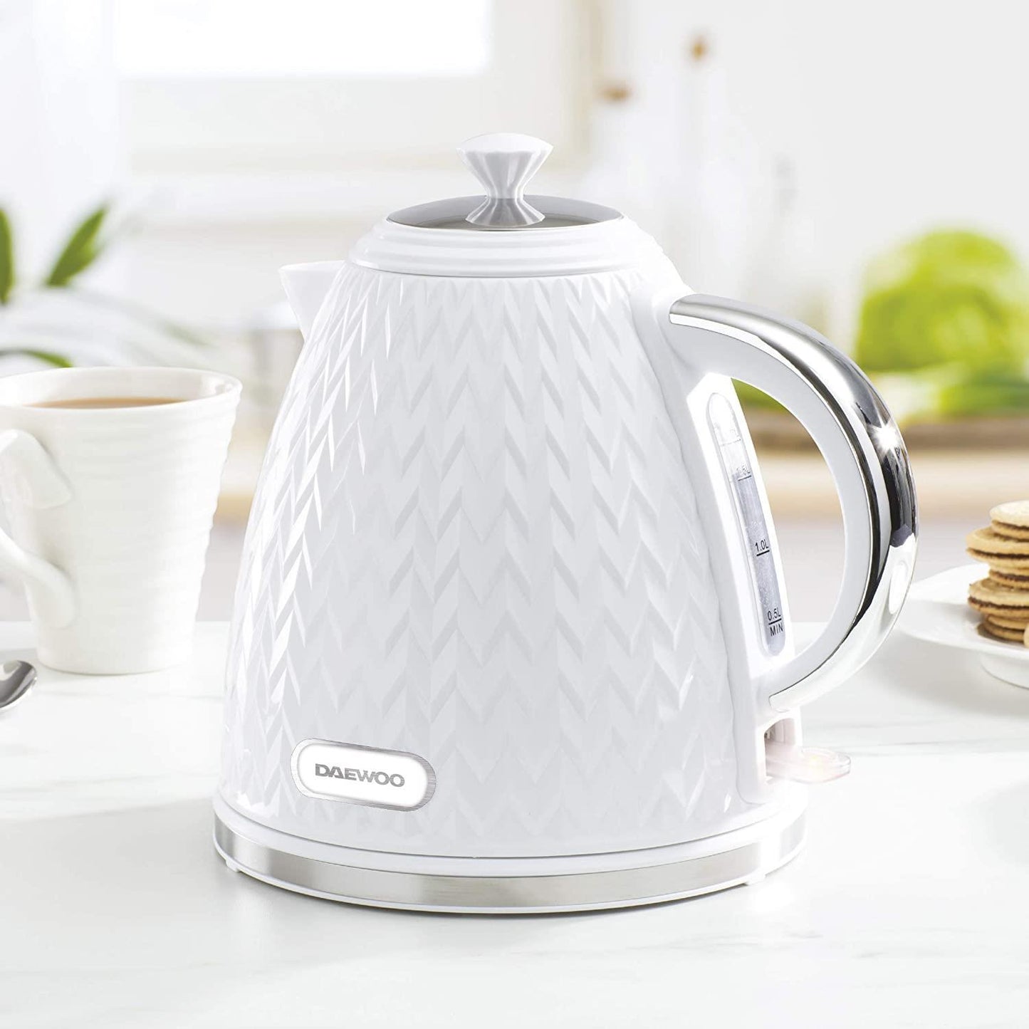 Daewoo Argyle White Kettle And Toaster Combo