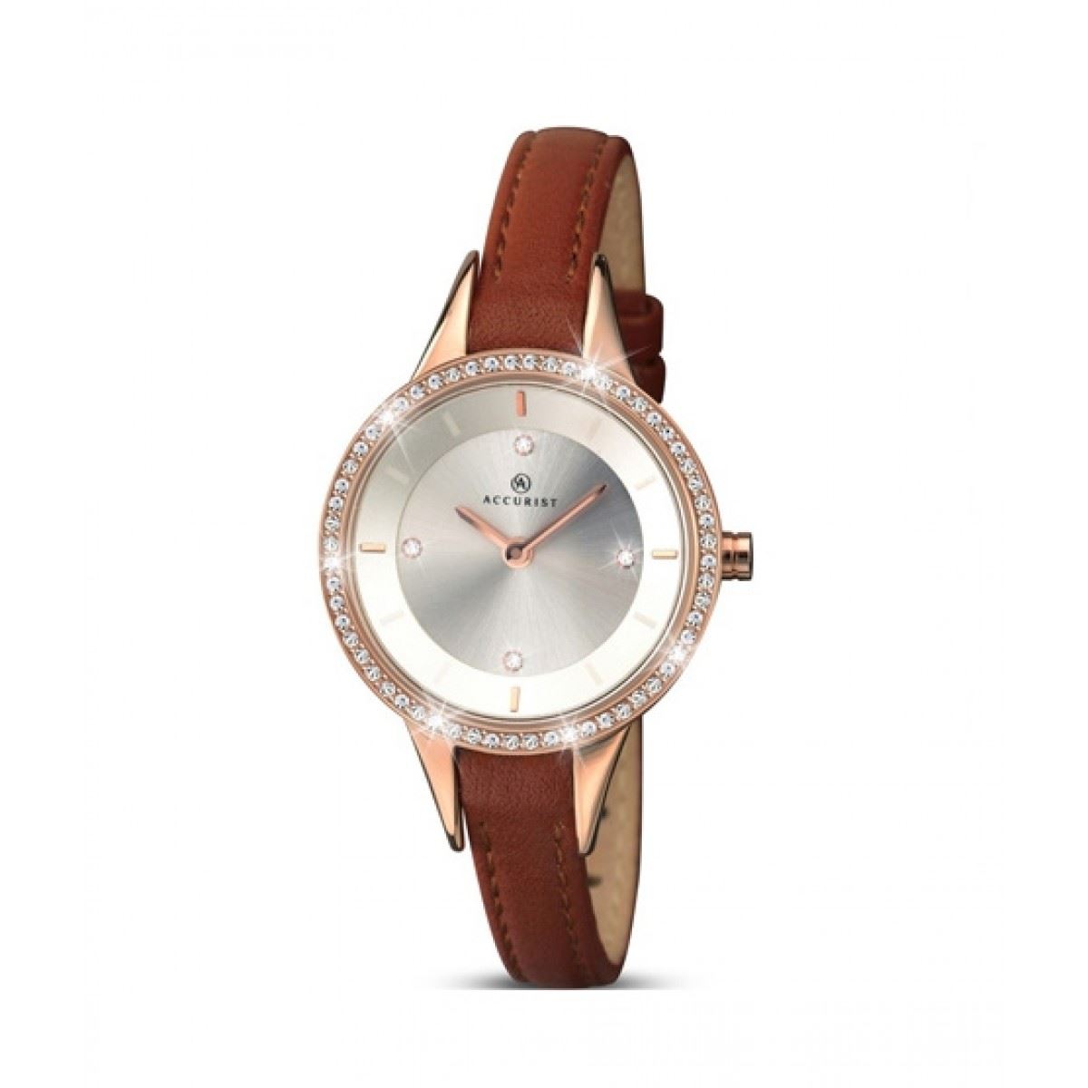 Accurist London Women's Fashion Leather Strap Watch 8043