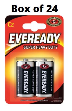 Eveready C Size Zinc Batteries 1 Box (24 x 2 pack)