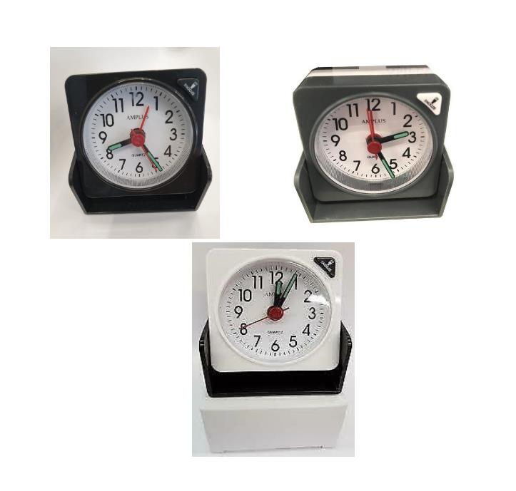 Amplus Bedside Travel Foldable Analogue Alarm Clock RV-0300 Available In Multiple Colours