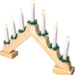 The Christmas Workshop Wooden Christmas Candle Bridge Pine Wood Finish Warm White LED Colour 40cm x 33cm x 5cm Battery Powered