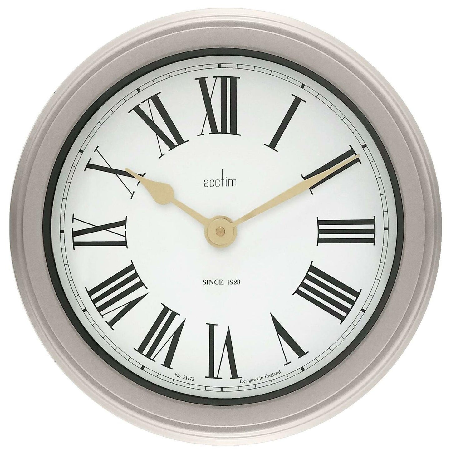 Acctim Turin Wall Clock in Mist Grey Colour 35.5cm 22807