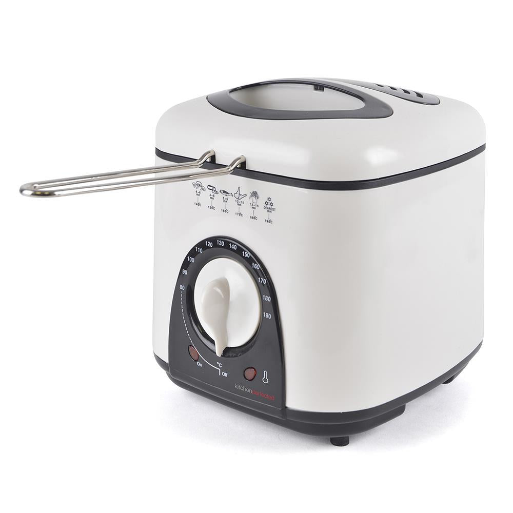 Kitchen Perfected 1.0Ltr Compact Deep Fryer - Ivory White