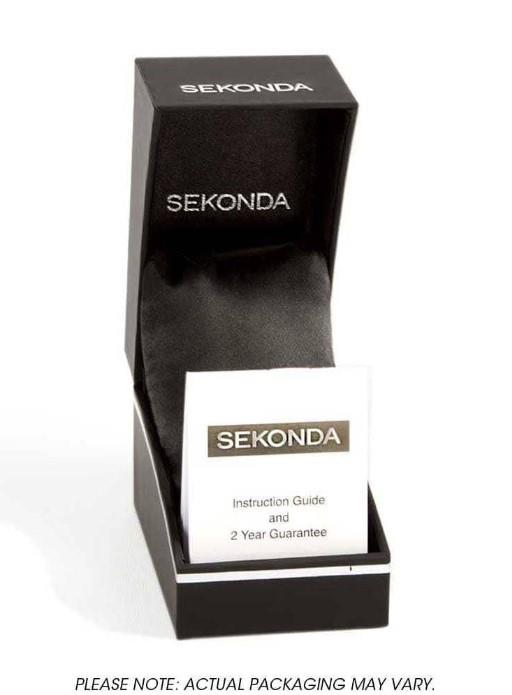 Sekonda Mens Quartz With Sports Chronograph Display And Leather Strap Watch 1563