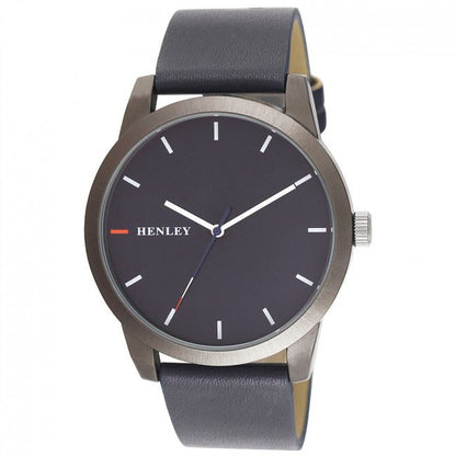 Henley Men's Triple Colour Pointer Faux Leather Strap Watch H02187
