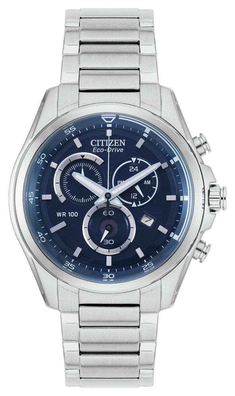 Citizen Blue Dial Mens Stainless Steel Watch AT2130-59M