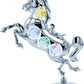 Crystocraft Chrome Plated Freestanding Horse Crystals Ornament Swarovski