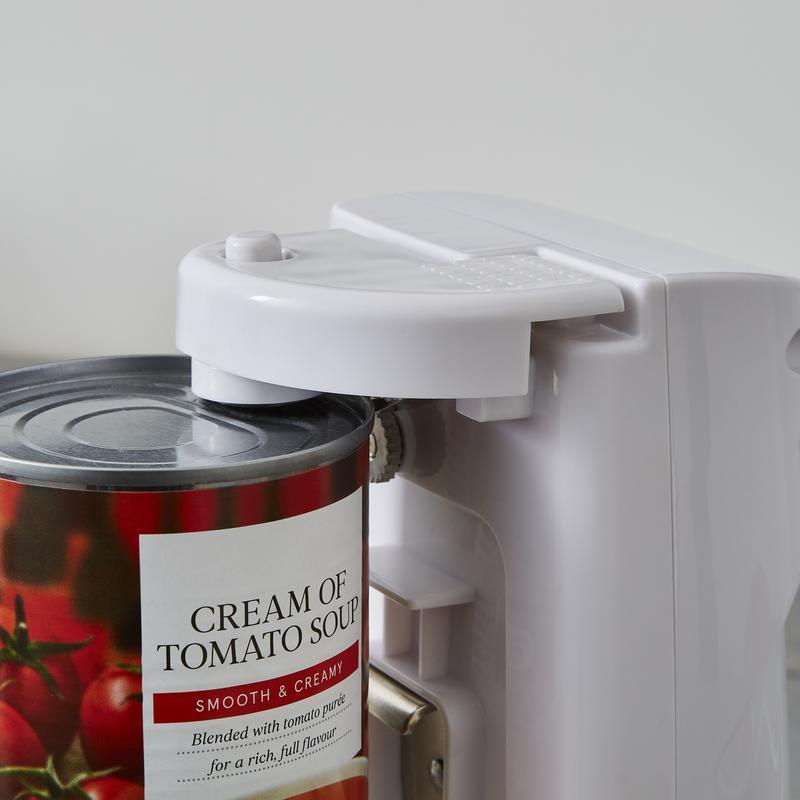 Tower Presto 4 in 1 Can Opener with Knife Sharpener and Bottle Opener White - PT19007WHT